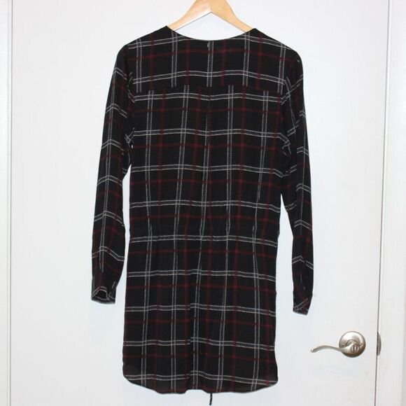 A.L.C Simona Check Print 100% Silk Dress Checked Women's Size 6 - Picture 3 of 10